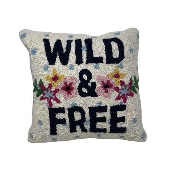 Hooked Wool Pillow